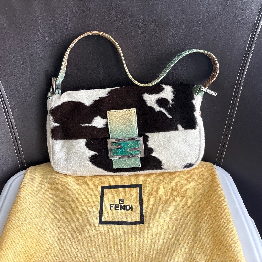 Fendi Vintage Pony Hair Baguette Bag